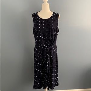 Navy and White Polka Dot  Charter Club Dress